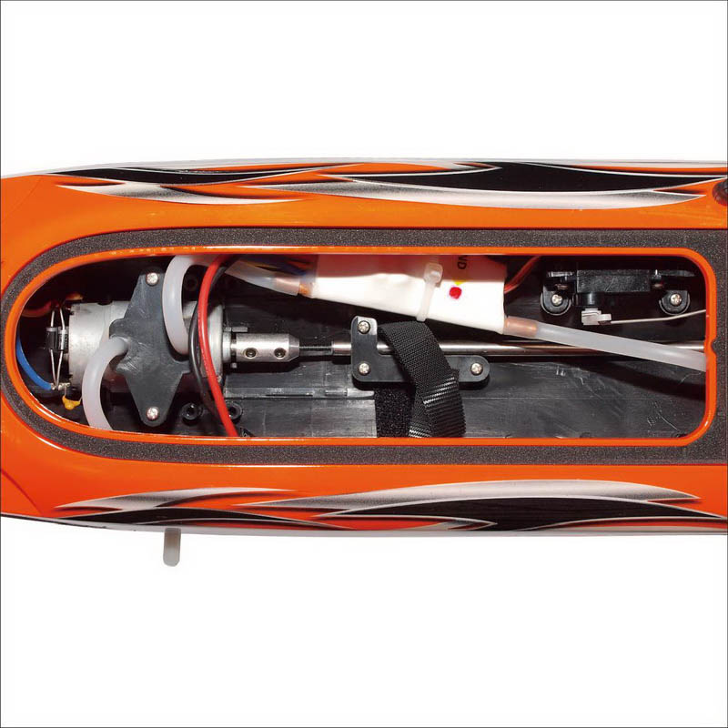 Inner Structure of Small RTR RC Speed Boat Kits Warrior 8206