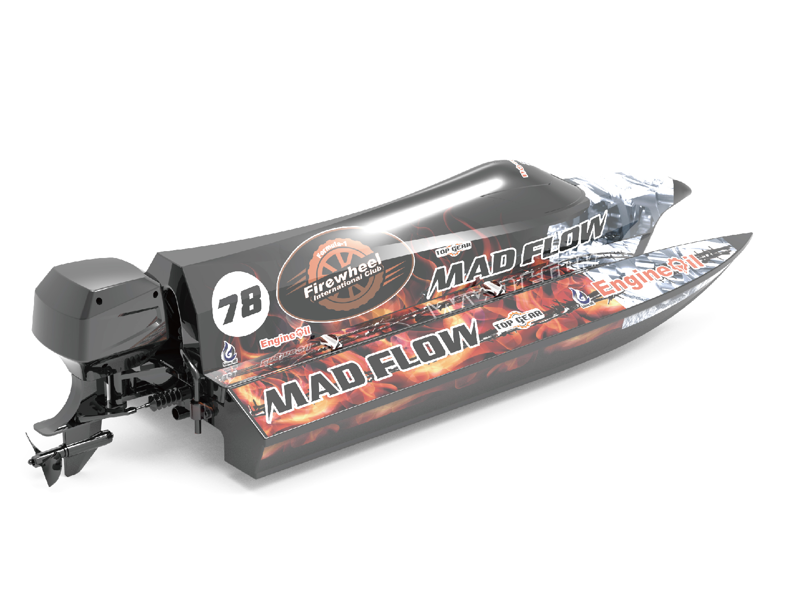 Joysway Mad Flow F1 Tunnel Hull Self Righting Brushless 23" RC Boat 2019 V2 ARR 